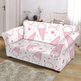 Hand Drawn Ice Cream Pattern Loveseat Couch Slipcover