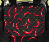 Chili Peppers Pattern Black Background Dog Car Seat Covers