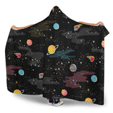 Space Pattern Hooded Blanket