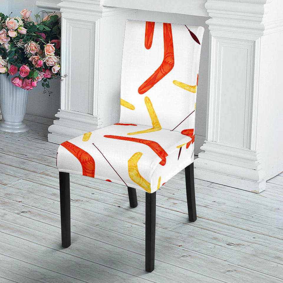 Waterclor Boomerang Australian Aboriginal Ornament Dining Chair Slipcover