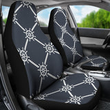 Nautical Steering Wheel Rope Pattern Universal Fit Car Seat Covers