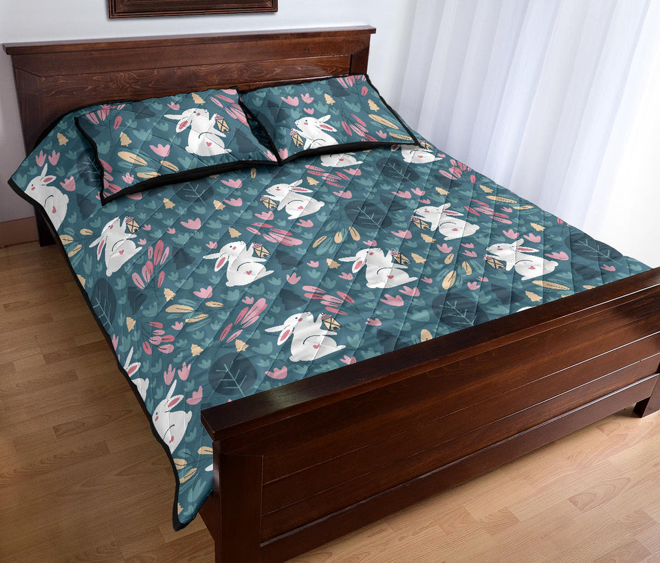 Cute rabbit pattern Quilt Bed Set