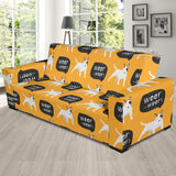 Bull Terrier Pattern Print Design 03 Sofa Slipcover
