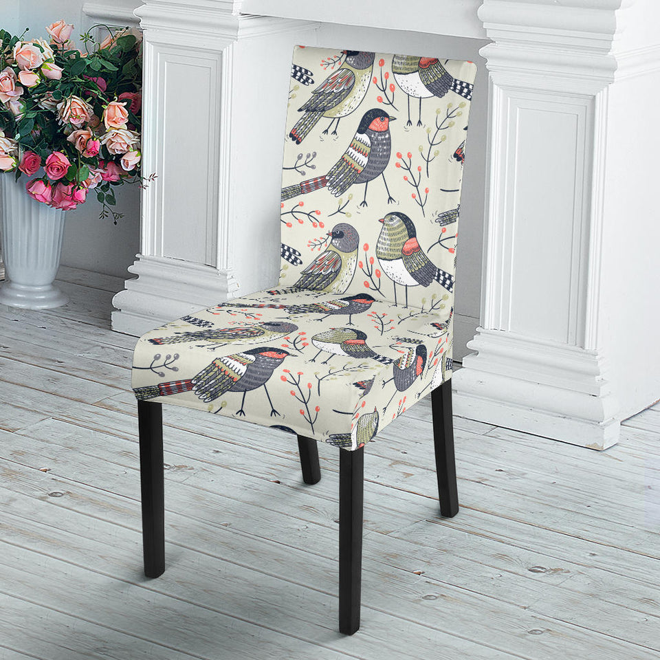 Pigeon Pattern Print Design 04 Dining Chair Slipcover