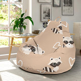 Cute Raccoon Heart Pattern Bean Bag Cover
