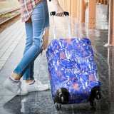 White Bengal Tigers Pattern Luggage Covers