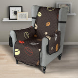 Coffee bean leave pattern Chair Cover Protector