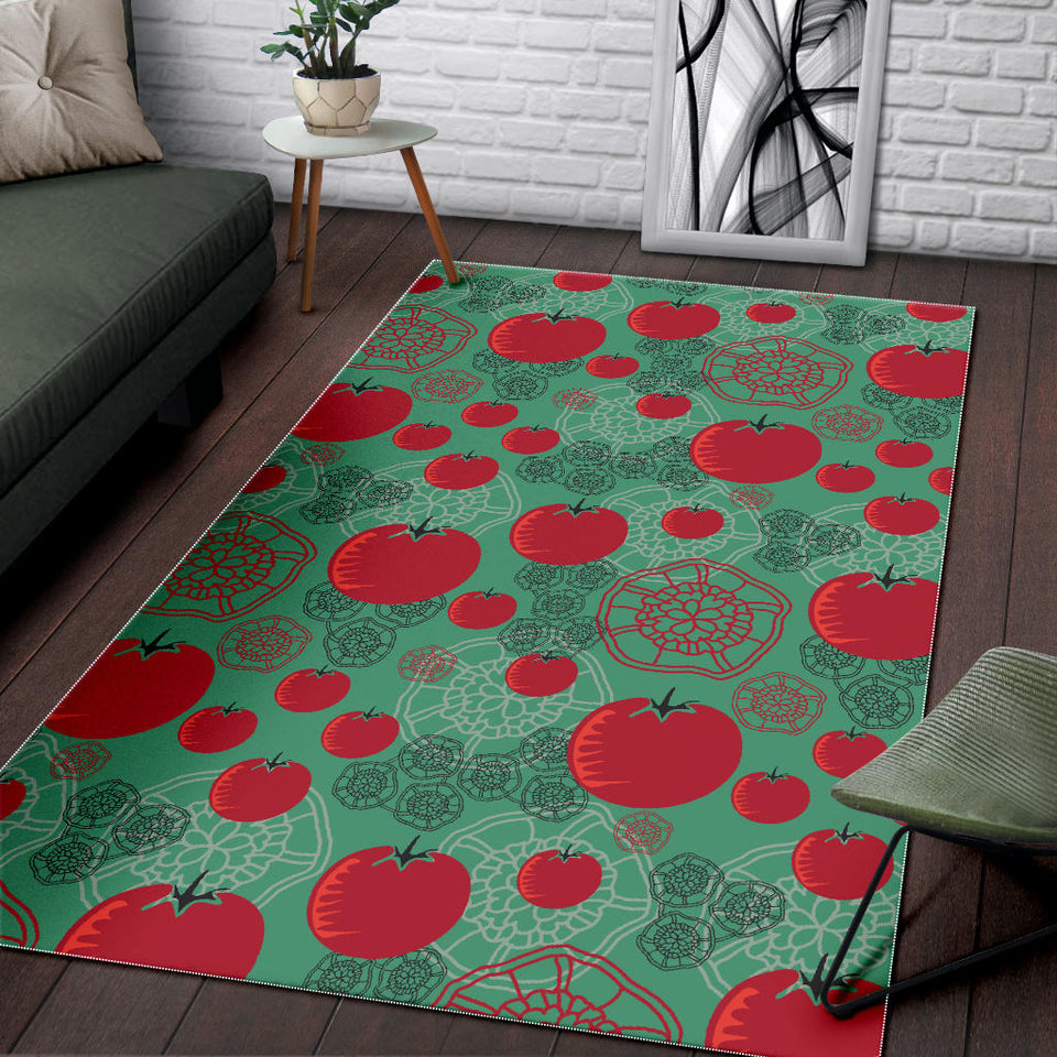 Tomato Design Pattern Area Rug