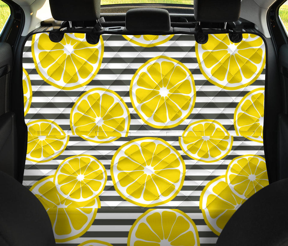 Slice Of Lemon Design Pattern Dog Car Seat Covers