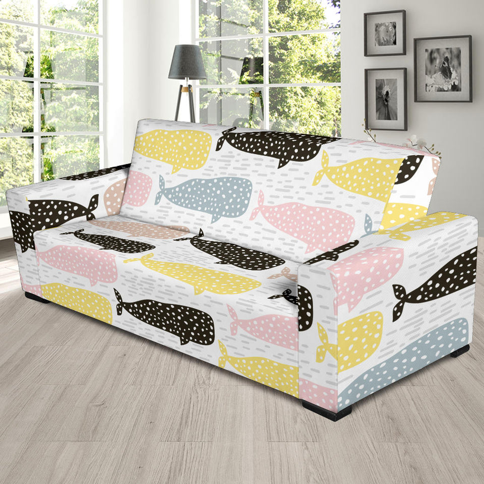 Whale Dot Pattern Sofa Slipcover