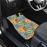 Dice Pattern Print Design 05 Front and Back Car Mats