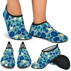 Blueberry Design Pattern Aqua Shoes