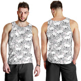 Cute french bulldog head pattern Men Tank Top