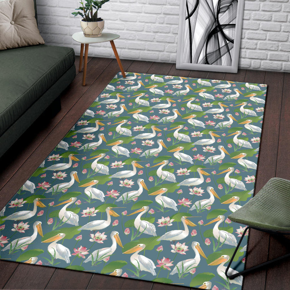 Pelican Pattern Print Design 04 Area Rug