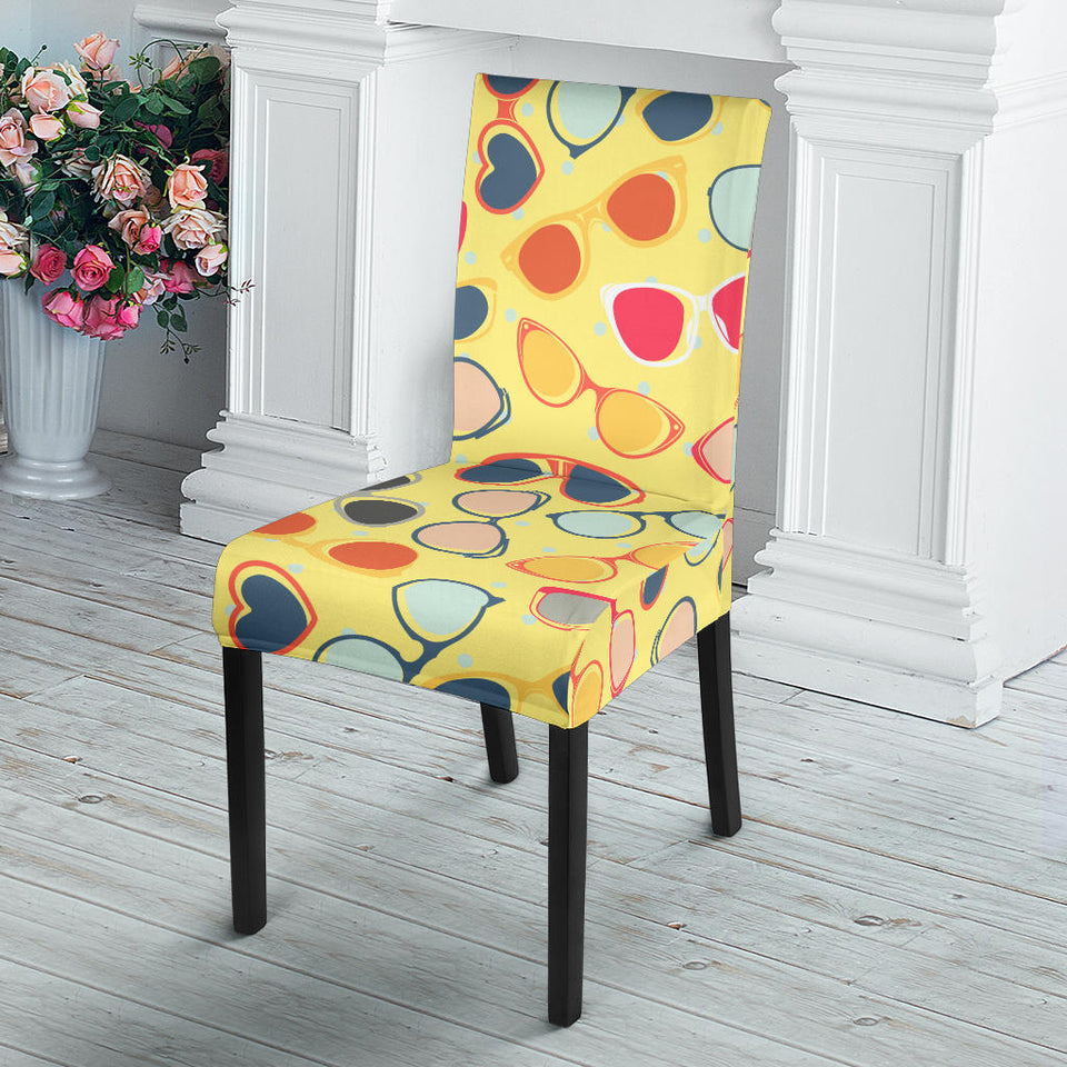 Sun Glasses Pattern Print Design 05 Dining Chair Slipcover