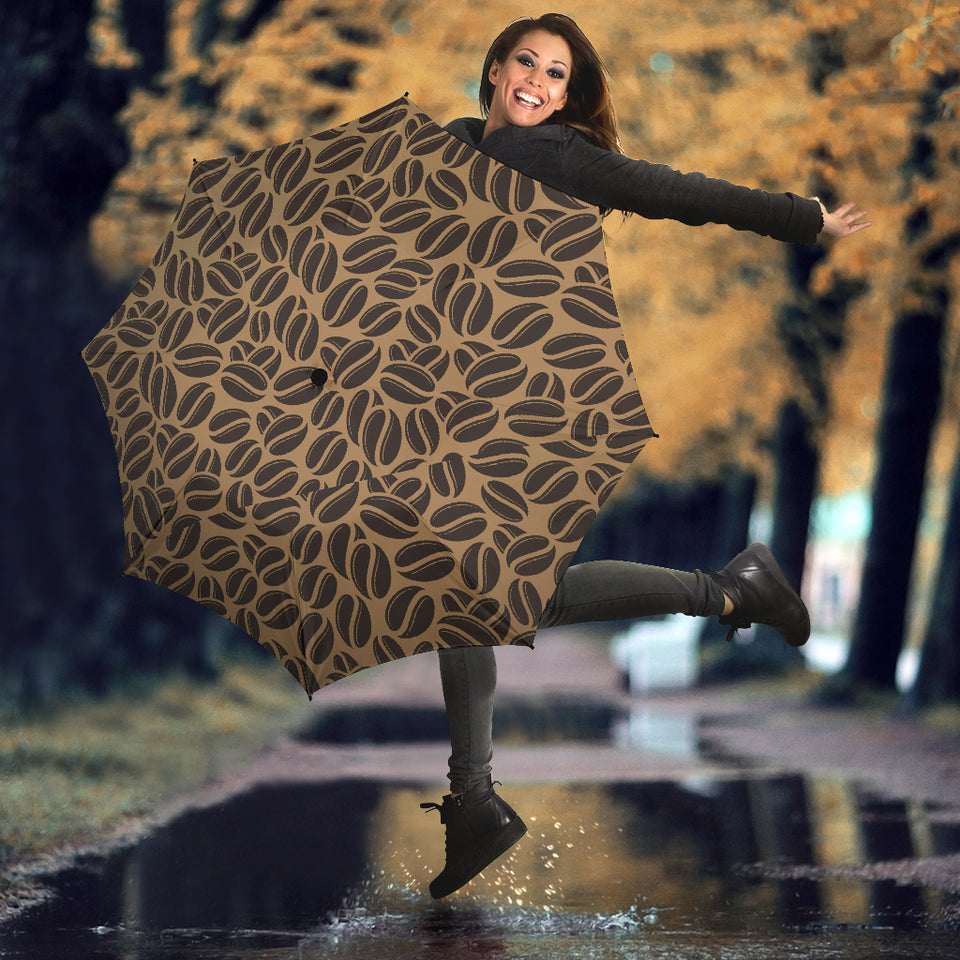 Coffee Bean On Brown Background Umbrella