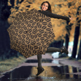 Coffee Bean On Brown Background Umbrella