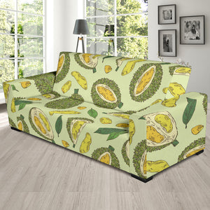 Durian Leaves Pattern Background Sofa Slipcover