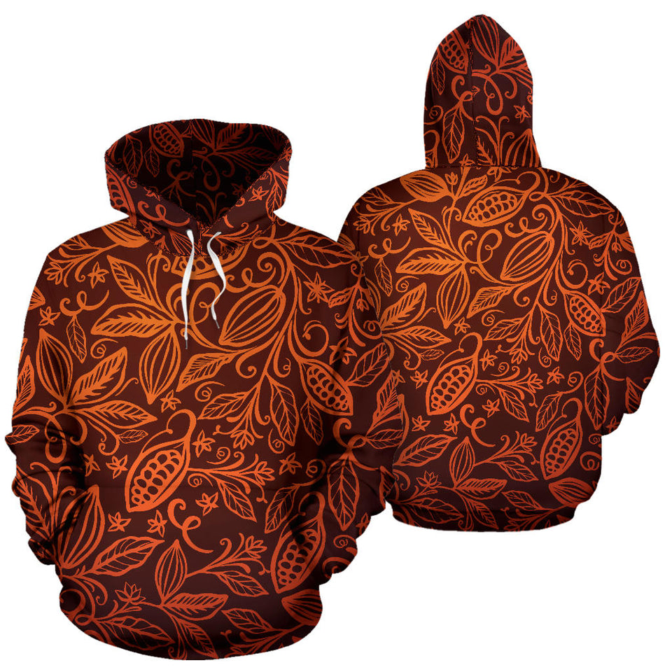Cocoa Beans Tribal Polynesian Pattern Men Women Pullover Hoodie