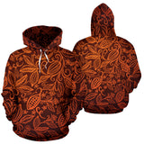 Cocoa Beans Tribal Polynesian Pattern Men Women Pullover Hoodie