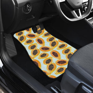 Watercolor Papaya Pattern Front Car Mats