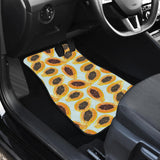 Watercolor Papaya Pattern Front Car Mats