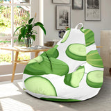 Cucumber Whole Slices Pattern Bean Bag Cover