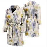 Lavender Modern Pattern Blackground Men'S Bathrobe