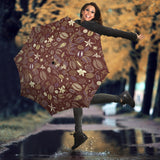 Coffee Bean Flower Pattern Umbrella