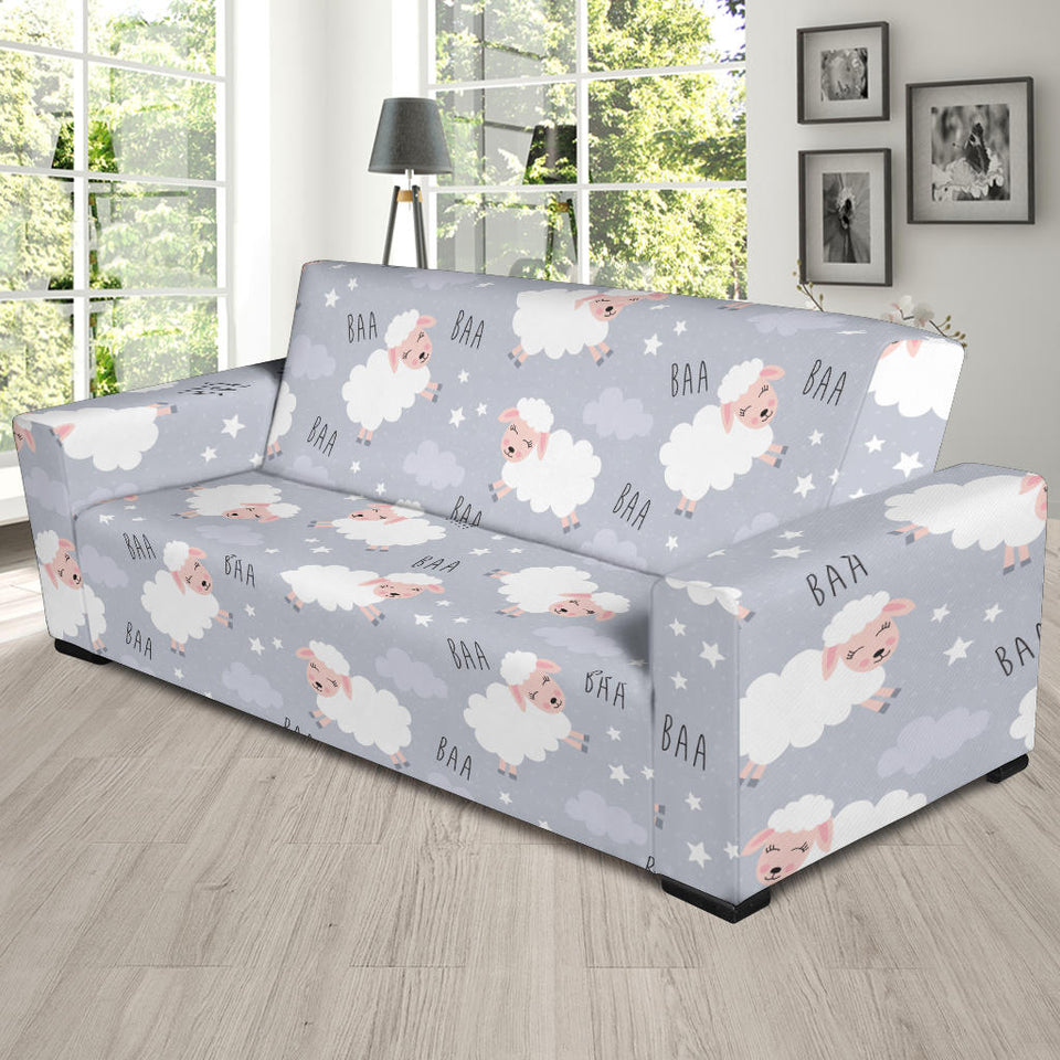 Sweet Dreams Sheep Pattern Sofa Slipcover