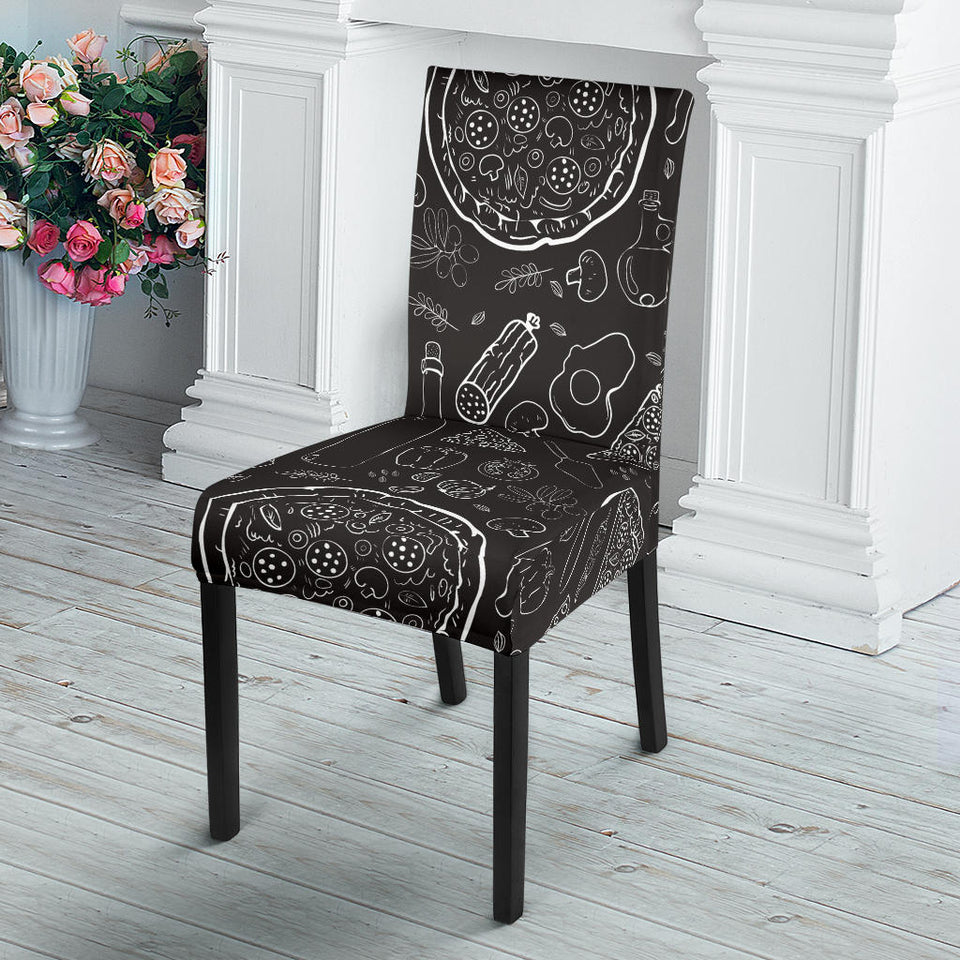Pizza Pattern  Dining Chair Slipcover