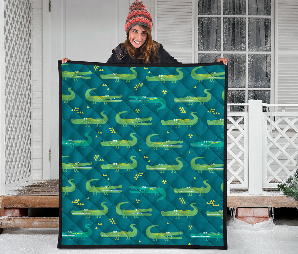 Crocodile Pattern Premium Quilt