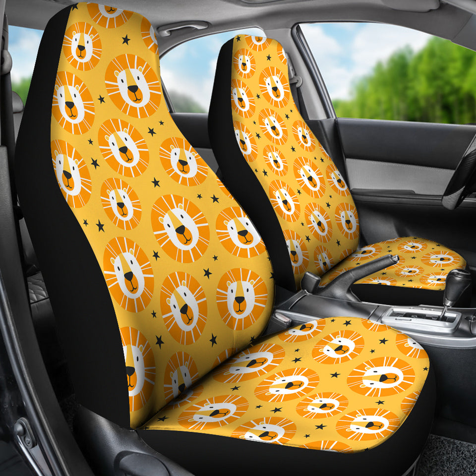 Lion Pattern Print Design 03 Universal Fit Car Seat Covers
