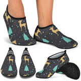 Deers Star Tree Pattern Aqua Shoes