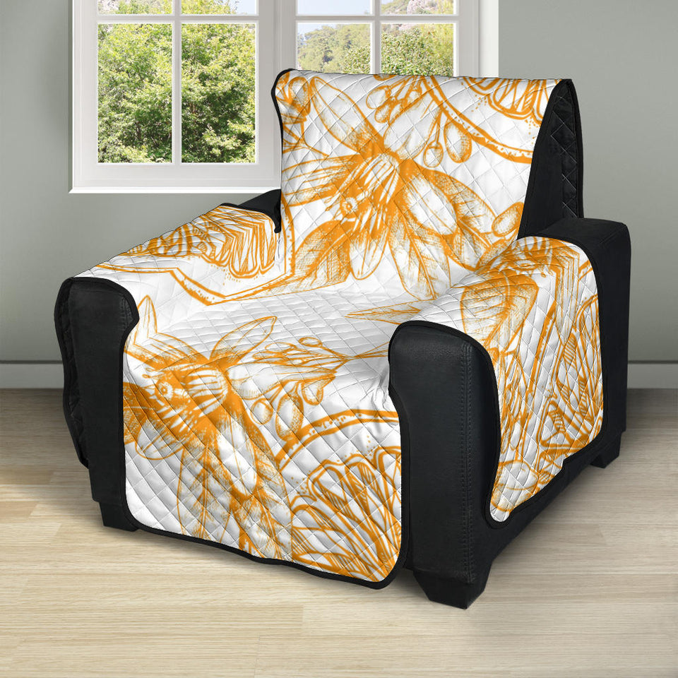 hand drawn orange fruit pattern Recliner Cover Protector