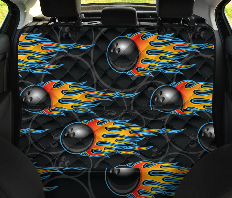 Bowling Balls Flame Pattern Dog Car Seat Covers