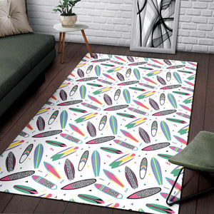 Surfboard Pattern Print Design 04 Area Rug