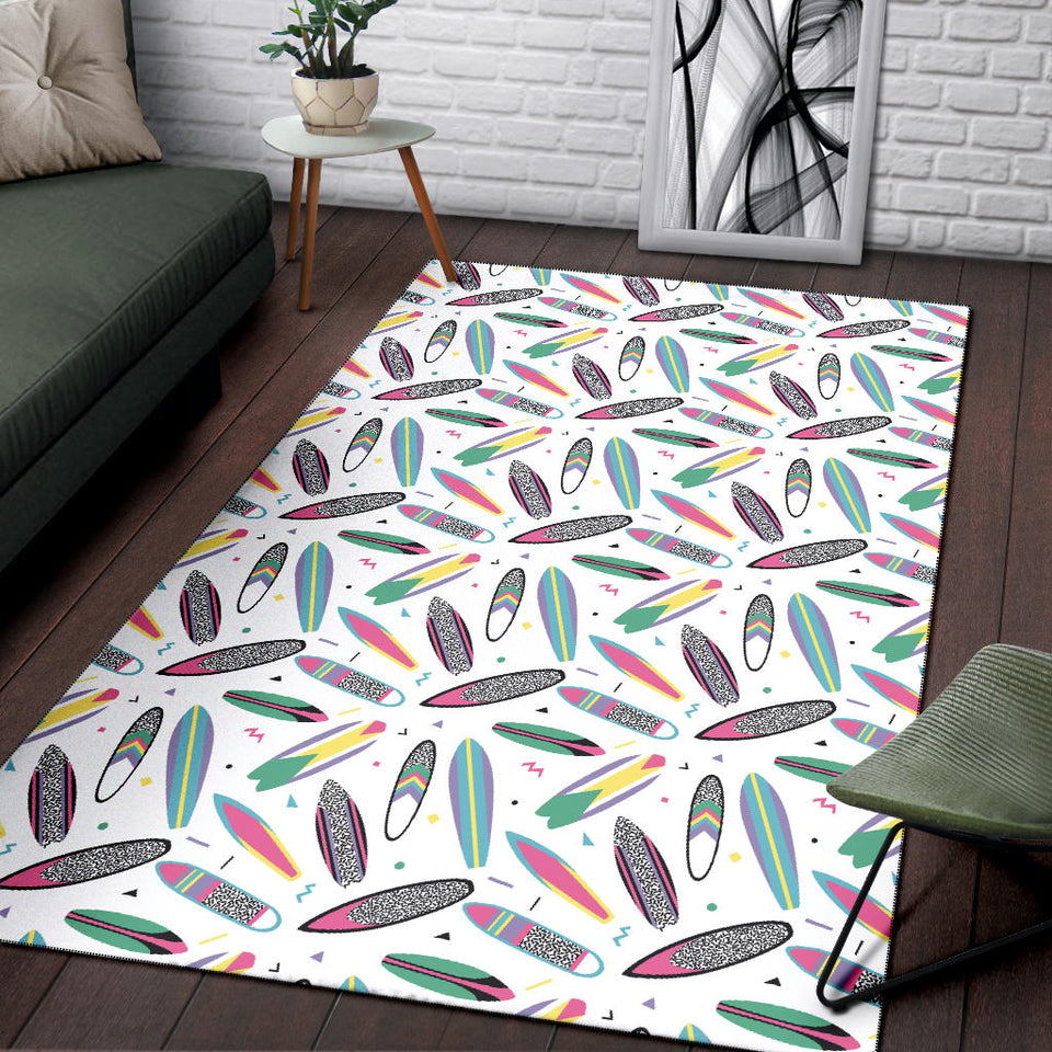 Surfboard Pattern Print Design 04 Area Rug