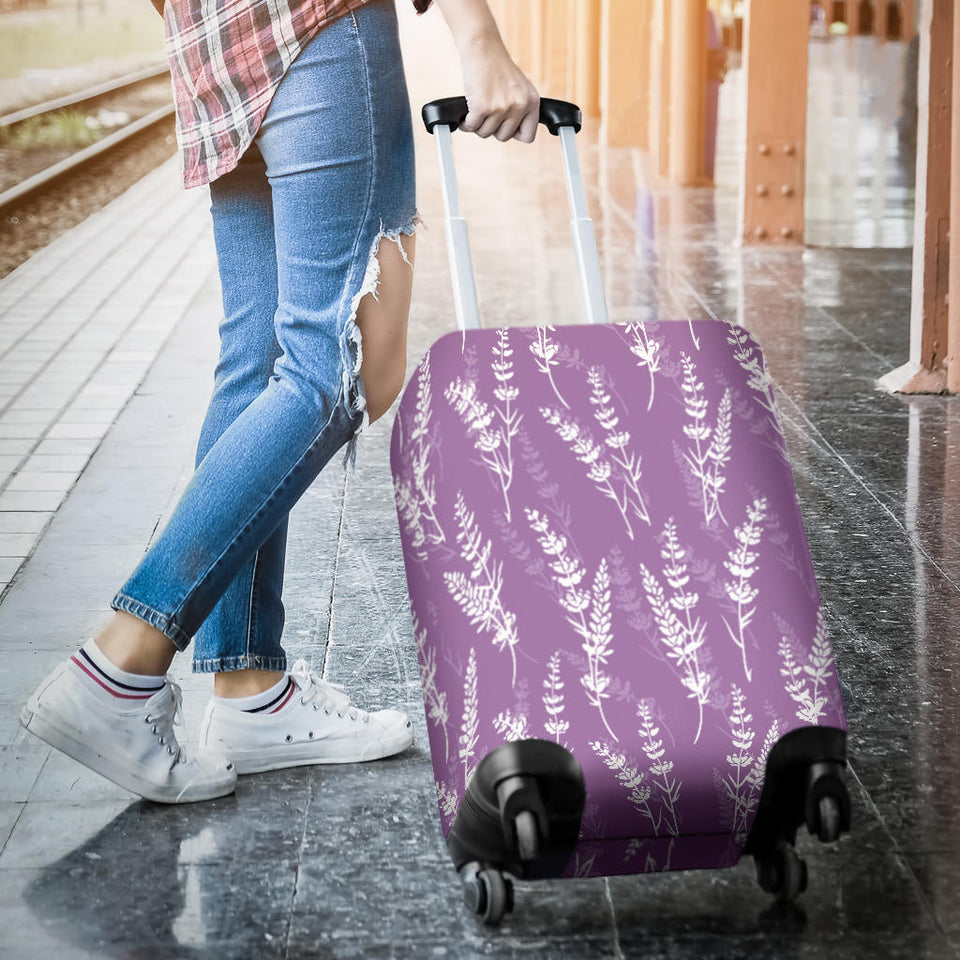 Lavender Flowers Purple Pattern Luggage Covers