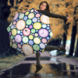 Colorful Clock Background Umbrella