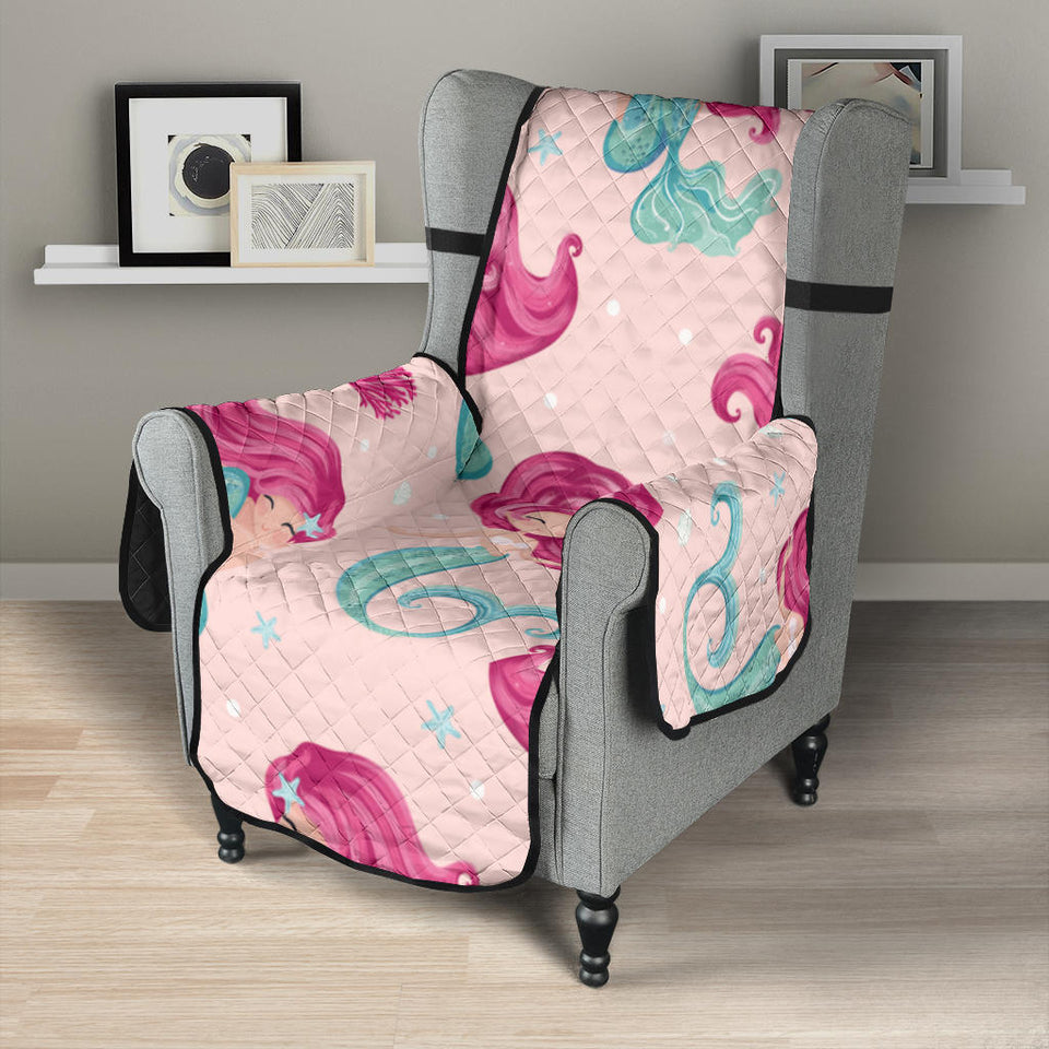 Cute little mermaid pattern Chair Cover Protector