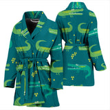 Crocodile Pattern Women'S Bathrobe