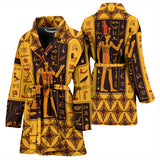 Egypt Hieroglyphics Pattern Print Design 05 Women's Bathrobe