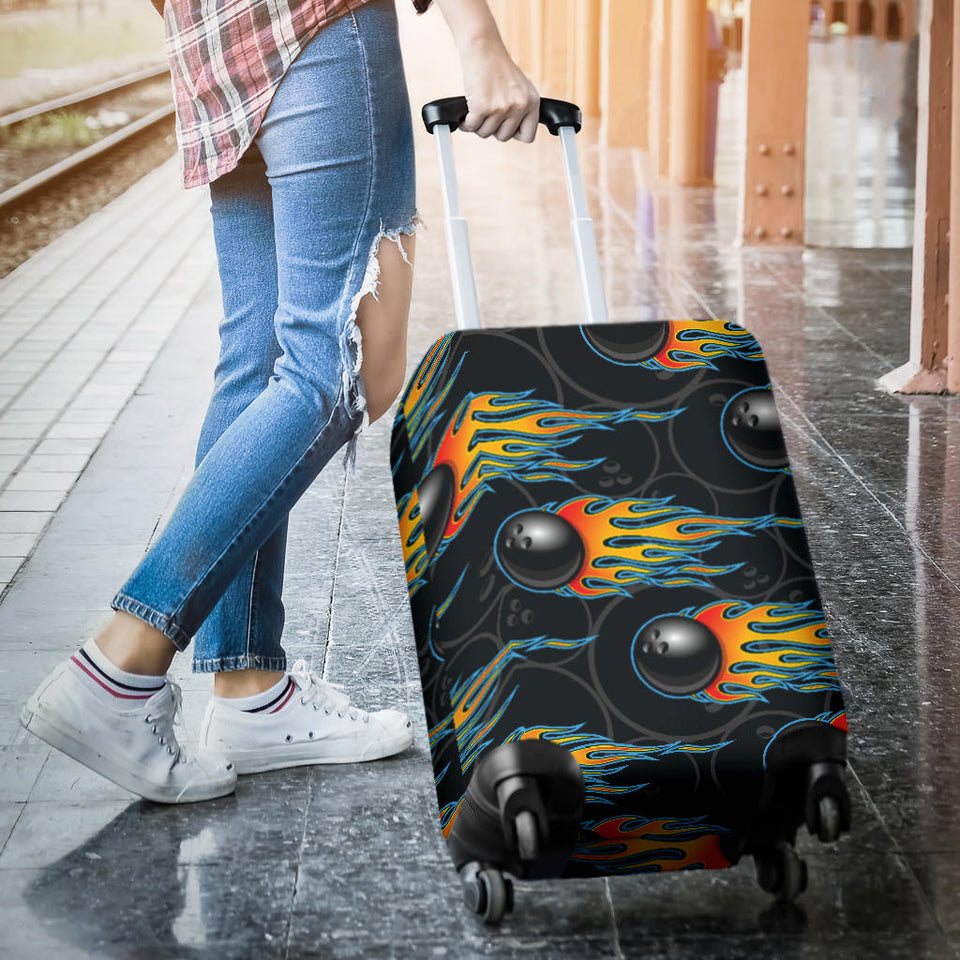Bowling Balls Flame Pattern Luggage Covers