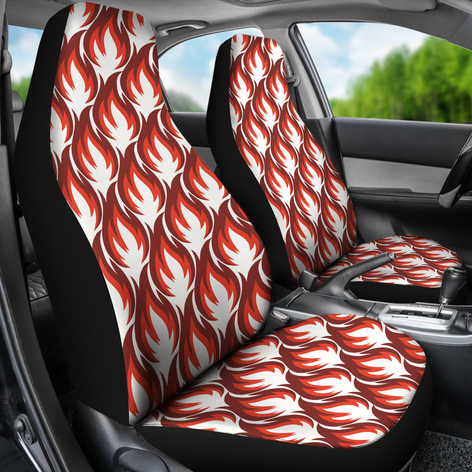 Fire Flame Symbol Design Pattern Universal Fit Car Seat Covers