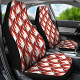 Fire Flame Symbol Design Pattern Universal Fit Car Seat Covers