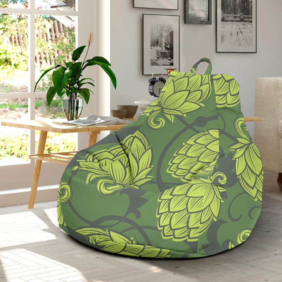 Hop Pattern Hop Cone Background Bean Bag Cover