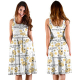 Golden Retriever Pattern Print Design 04 Sleeveless Midi Dress