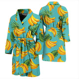 Banana Palm Leaves Pattern Background Men'S Bathrobe