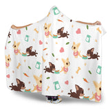 Cute Chihuahua Puppie Pattern Hooded Blanket